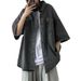 Men's Clothing Niche Design Casual Loose Half Sleeved Jacket_mkmklike.com