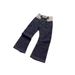 Scarf-Inspired Wool-Blend Flared Jeans Okura Relaxed Silhouette, Retro Wide Bell Bottoms, Asymmetric Hem (Black Raw Denim)_mkmklike.com