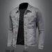 Loom 2024 Trendy Jacket For Men, Autumn New Style, Turn-down Collar, European And American Motorcycle Jacket, Multi-pocket,_mkmklike.com