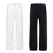 Men's Clothing Wide Casual Pants Black And White Solid Color Pure Cotton Classic Washed Loose Simple Cleanfit Jeans_mkmklike.com