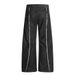 Trendy Brand Design Denim Wide-Leg Men's High Street Fashion Vibe Personality Line Loose Casual Straight Pants_mkmklike.com