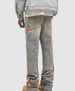 Men's Straight Leg Jeans - High Waist Stretch Denim Pants With Embroidery & Vintage Wash For Casual Streetwear_mkmklike.com