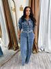 Women's Clothing Internet Celebrity Street Blasting Washed Blue Denim Two Piece Suit Pants Spring And Autumn New Women's Clothing_mkmklike.com