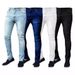 Men Jeans Straight Pants Mid Waist Strecth Washed Vintage Distressed Pockets Basics Ankle Length Trousers Streetwear Denims Trendy_mkmklike.com