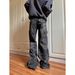 Men's Vintage Camo Jeans – Relaxed Fit Straight To Slightly Flared Denim Pants With Washed Effect (S-XXXL)_mkmklike.com
