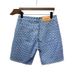 Men's Summer Thin Casual Jeans 5-Point High-End Trendy Brand Jacquard Slim Fit Straight Leg Mid-Length Pants New Style_mkmklike.com