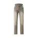 Men's Clothing Men's Slim Straight Leg Denim Jeans Unique Leather Patch Design Stretch Solid Color Trendy Retro Style_mkmklike.com
