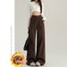 Maillard Style Fleece-Lined Straight Leg Jeans For Women – High Waist Loose Fit Winter Pants (S-2xl, Cotton Blend)_mkmklike.com