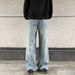Men's Clothing American Retro Loose Wide Leg Daddy Pants Street Trend Casual Straight Trousers_mkmklike.com