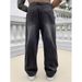 Men's High Street Vintage Jeans - Loose Fit Straight Leg Casual Pants For Spring & Fall (Black-Gray, Blue, S-Xxxl)_mkmklike.com