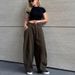 K Retro Style Floor Hugging Curved Knife Loose Casual Wide Leg Jeans_mkmklike.com