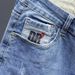 Men's Summer Trendy Brand Sports Casual Loose Fit Five Point Pants Thin Design Niche Large Size Jeans_mkmklike.com