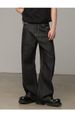 New Men's Jeans, Trendy Brand, Washed Retro Straight Leg Loose Wide-leg Trousers_mkmklike.com