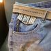 Vintage Distressed Denim Shorts For Men - Relaxed Fit Patchwork Cargo Shorts With Ripped Details, Light Blue_mkmklike.com