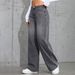 Women's Vintage Gray Washed Jeans – Relaxed Straight-Leg Denim Pants For Streetwear & Casual (S-XXL)_mkmklike.com
