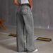 Women's Clothing Spring And Autumn Sweet And Spicy Style High Waist Straight Loose Trousers Bow Embroidered Jeans For Men And Women_mkmklike.com