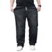 Men's Plus Size Relaxed Fit Straight Leg Jeans - Stretch Comfort Denim Pants For Big & Tall (XL-9XL)_mkmklike.com