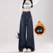 Plus-Size Relaxed Fit Jeans For Women – High-Waisted Wide-Leg Denim Pants With Flannel Lining (Dark Blue, S-2xl)_mkmklike.com