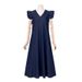 Vintage Denim Solid Dress 2025 Summer New Simple Ruffles Sleeveless Long Dresses Female Casual Office A-Line Loose Vestidos_mkmklike.com