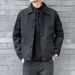 Pulse Pulse Denim Spring Autumn Casual Slim Loose Japanese Retro Turn-down Collar Workwear Jacket Men European American Trendy_mkmklike.com