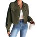 Women's Elegant Slim Fit Corduroy Cardigan Jacket Polo Collar Short Zipper Autumn Winter Ladies Fashion_mkmklike.com