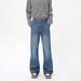 Men's Clothing Retro Washed Flared Jeans For Men High Street Trendy Brand Loose Straight Leg Versatile Wide Leg Pants_mkmklike.com