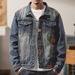 Versatile Denim Jacket, Men's Spring And Autumn Cardigan, Lapel Jacket, Cardigan Top_mkmklike.com