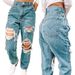 Women's jeans retro ripped jeans for women._mkmklike.com