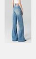 High-Waisted Supermodel Pants For Women Four-Way Stretch Loose Fit Slightly Flared Straight Leg Light Blue Denim Jeans Spring_mkmklike.com