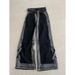 Women's Clothing Gray Gradient Cuffed Retro Distressed Jeans For Women Spring Design High Waist Loose Slim Straight Floor Length Pants_mkmklike.com