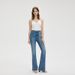 Luxury High-Waisted Flared Jeans For Women – Stretch Slim Fit With Fleece Lining (Blue Denim, Cropped/Regular/Long)_mkmklike.com