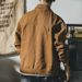 Retro Workwear Jacket For Men, Casual Loose Fit With Plush And Thick Denim Jacket_mkmklike.com