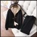 Women's Clothing velvet thickened sweatshirt ins autumn and winter hooded suit_mkmklike.com