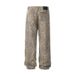 American Leopard Print Casual Unisex New Washed Vintage Loose Straight Jeans Street Style Floor-Length Pants_mkmklike.com
