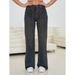 Women's Clothing Women's High Waist Stretch Jeans - Comfortable Cotton Denim Pants For Casual & Office Wear (Cement Grey, Sizes 25-32)_mkmklike.com