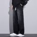 Men's American Style Thin Straight Leg Loose Fit Jeans Spring Washed Retro Wide Leg Casual Versatile Trendy Trousers_mkmklike.com