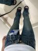 Spring Autumn Embroidered High Waisted Flared Jeans For Petite Women Casual Fashion Office Lady Style Cotton Denim_mkmklike.com