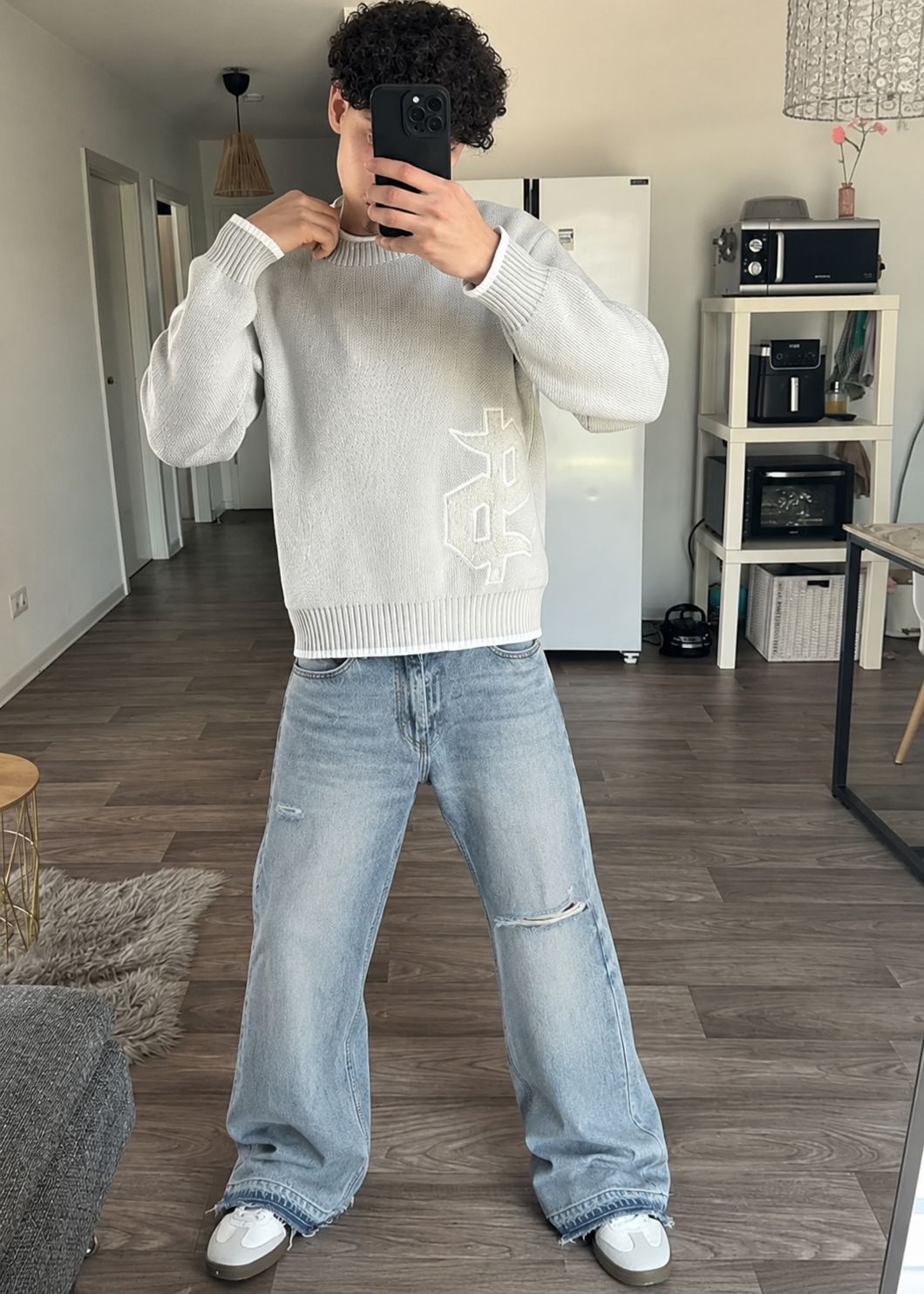 Men's Clothing Spring And Autumn New Korean Style Trendy Casual Men's Nine-point Pants Hong Kong Style Wide-leg Pants_mkmklike.com