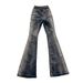Men's Clothing Blue High Elastic Mopping Casual Micro Flared Tight Slim Jeans Men And Women Trend_mkmklike.com