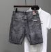 Men's Distressed Denim Shorts - High Street Style Straight Cut Casual Summer Shorts With Pockets, Mid Waist, Comfort Fit (28-36)_mkmklike.com
