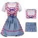 Women's Clothing Halloween German beer skirt women's beer girl cosplay dress maid beer skirt_mkmklike.com