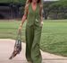Women's Clothing Summer New Cotton And Linen Sleeveless Vest Vest Trousers Two Piece Suit Female Casual Fashion Suit_mkmklike.com