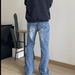 Men's Clothing Retro Washed American Style Flared Cleanfit Jeans Slim Fit Trousers For Men And Women Trendy Old Style Denim_mkmklike.com