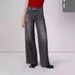 Women's Stretchy Relaxed Fit Wide Leg Jeans - Soft Organic Cotton Denim Pants With Mid-Rise Waist (Dark Blue, Light Blue, Black)_mkmklike.com