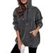 Women's Clothing Vintage Washed Denim Hoodie Oversized Streetwear Pullover With Distressed Snow Wash_mkmklike.com