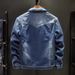 Northfold Fleece-Lined Thickened Denim Jacket For Men, New Autumn And Winter Lamb Wool Men's Casual Jacket, Warm Cotton Coat_mkmklike.com