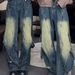 Structural Design, Workwear, Jeans, Men's American High Street, Hip-Hop, Hooligan, Handsome, Washed, Niche, Loose Wide_mkmklike.com