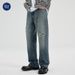 Pure Muqiu Men's Clothing | 2024 Spring New Flared Ripped Jeans For Men Ins Loose Washed Retro Bell Bottoms_mkmklike.com