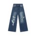 EF JEANS | 2024 Four-season New Products, Fashionable Ruffian Handsome Ripped Cat Whisker Washed Beggar Jeans_mkmklike.com
