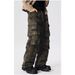 Military Green Camo Cargo Pants For Men - Streetwear Tactical Work Pants With Multi-Pockets & Straight Leg Design_mkmklike.com
